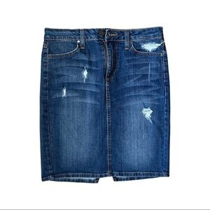 JustBlack Denim Pencil Skirt Distressed LIKE NEW